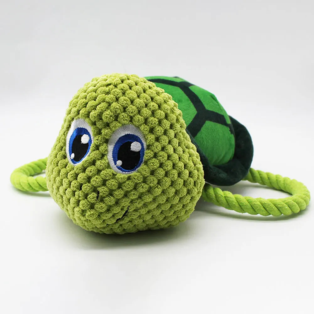 Bite-Resistant Squeaky Dog Plush Toy – Shark, Turtle, Fish Chew Toys for Puppies and Dogs