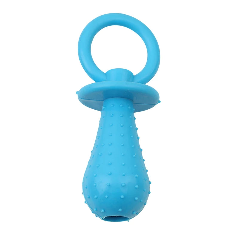 Pet Rubber Pacifier Dog Toy – Interactive Chew Soother for Dogs & Cats, Elastic Teeth Cleaning Toy