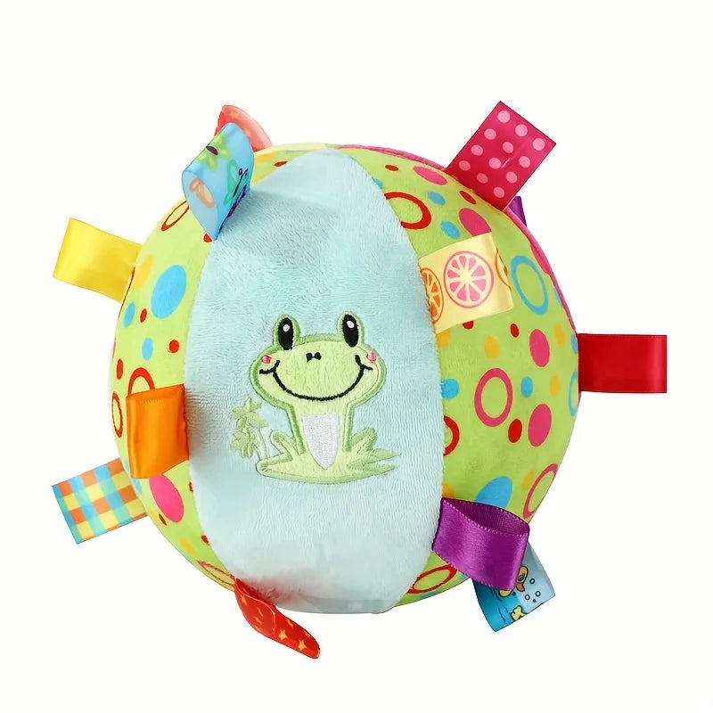 Interactive Ball Dog Toy with Plush Handle – Durable Chew Toy for Training & Stress Relief