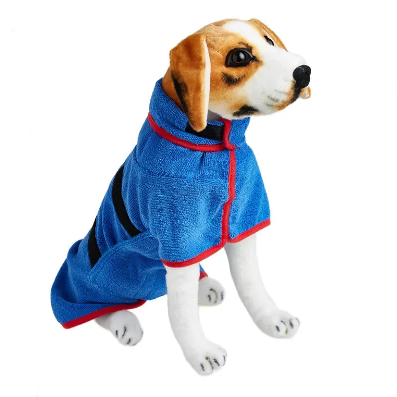 Pet Bathrobe Adjustable Towel – Super Fast-Drying Moisture Robe for Dogs (Large, Medium, Small)