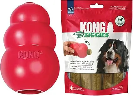 KONG Classic Toy + Ziggies Treats Combo Pack 🦴🐶