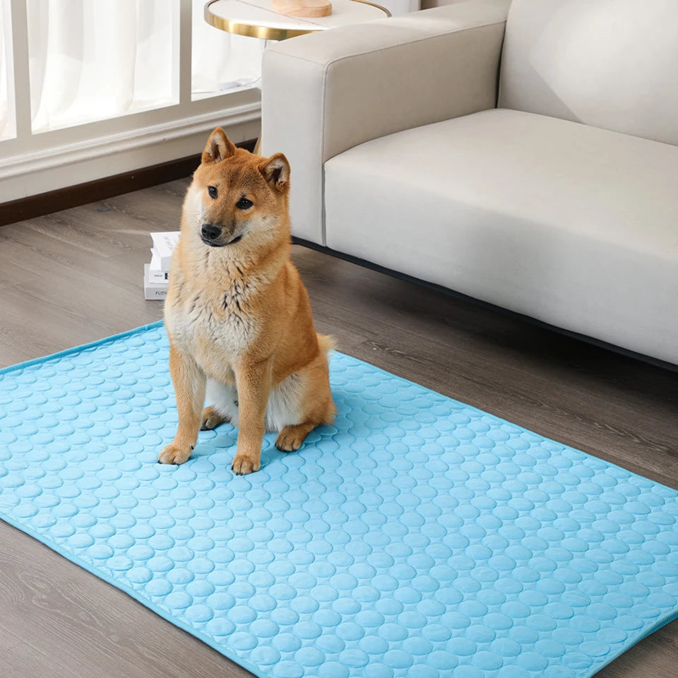 DualPet Cooling Pad for Dogs & Cats – Washable Summer Gel Ice Mat for Small to Large Pets, Cool Mattress Blanket