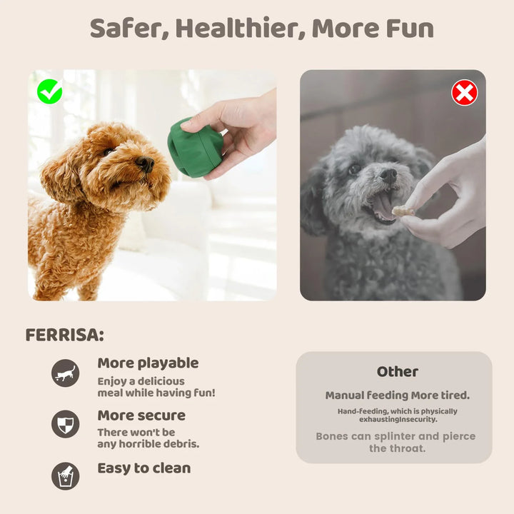 Dog Chew Toys with Treat Tray – Freezeable Fillable Treat Toy & Silicone Molds for Cooling, Anxiety Relief & Long-Lasting Play
