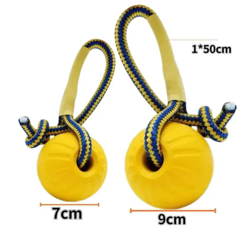 Indestructible Chew Ring Toy – Bite-Resistant Rope Ball for Dogs