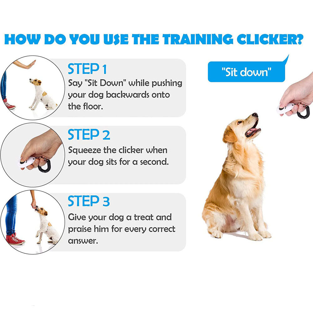 2-Pack Dog Training Clicker with Wrist Strap – Lightweight, Durable, Easy-to-Use Pet Clicker for Dogs, Cats, Birds & Horses