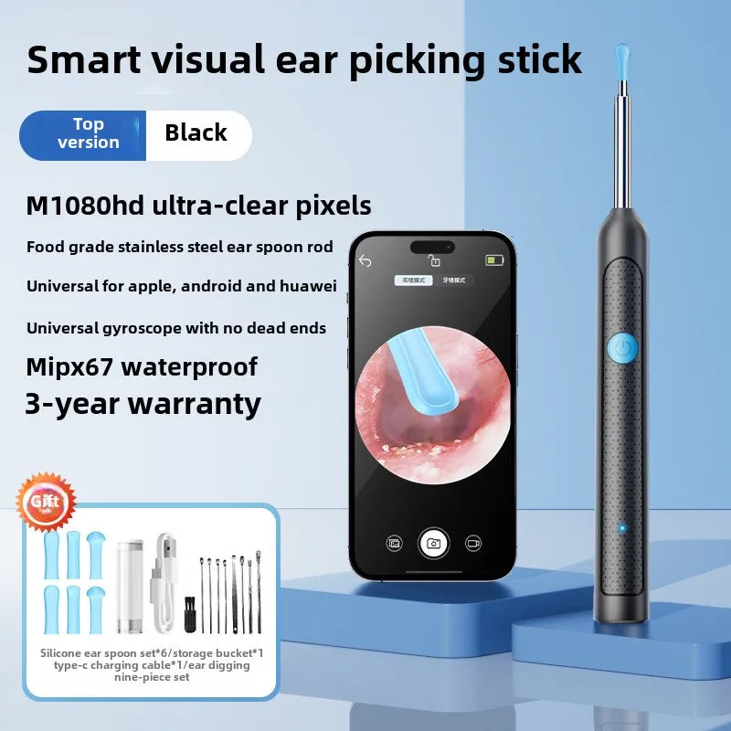 HD Ear Cleaner with Camera – NK3 Otoscope Wax Removal Tool Set with USB-C Charging & Endoscope for Ear Cleaning