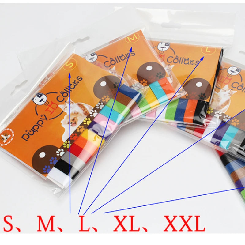 12pcs Adjustable Pet ID Collars – Hook & Loop Puppy and Kitten Identification Bands for Small Dogs & Cats