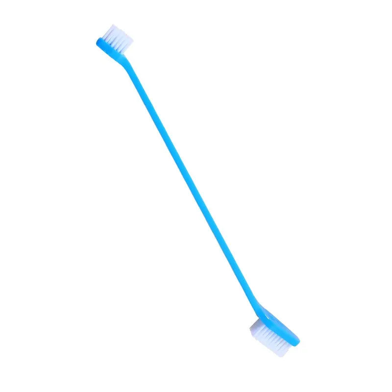 5pcs/set Long Handle Double-Head Pet Toothbrush – Soft Bristle Dog & Cat Teeth Cleaning Oral Care Kit