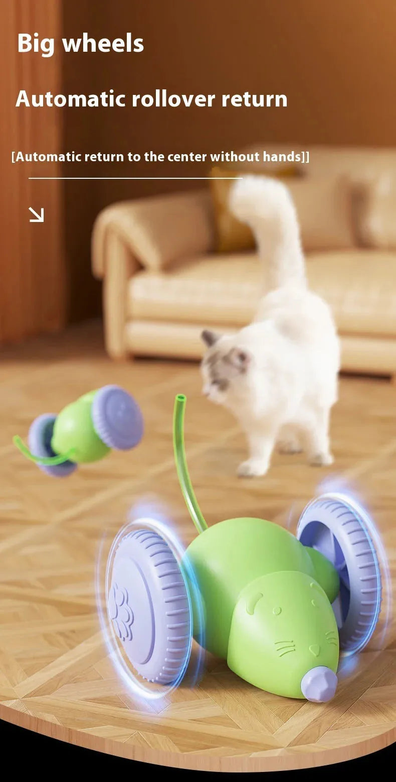 Electric Mouse Car Cat Toy – Interactive Automatic Teaser with Obstacle Avoidance