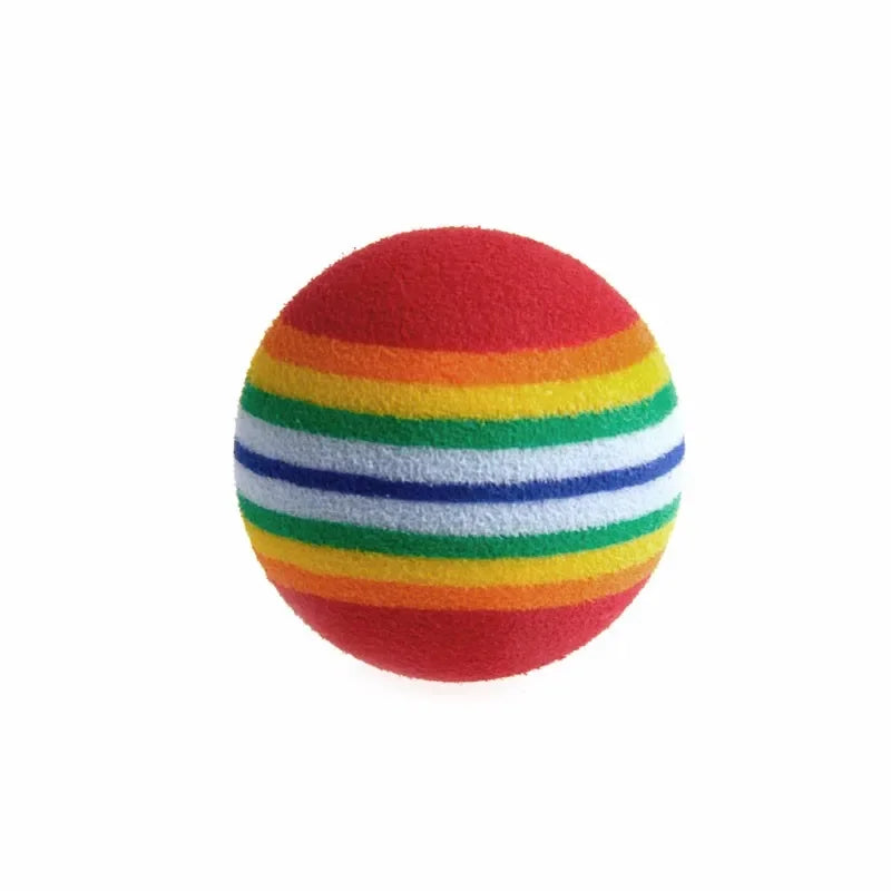 10Pcs Colorful Interactive Cat Toy Balls – Chewing, Rattle & Scratch Foam Balls for Kittens and Cats