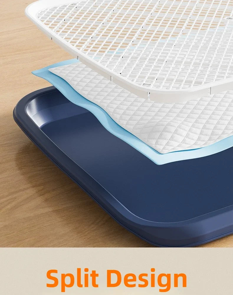 Extra Large Dog Toilet Tray – Splash-Proof, Reusable & Easy-to-Clean Indoor Pet Potty Training Pad Holder