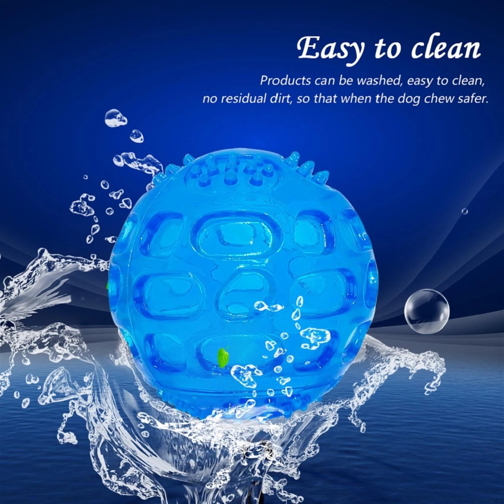 Waterproof Squeaky Dog Ball – Bite-Resistant Chew & Training Toy ⚽🐾