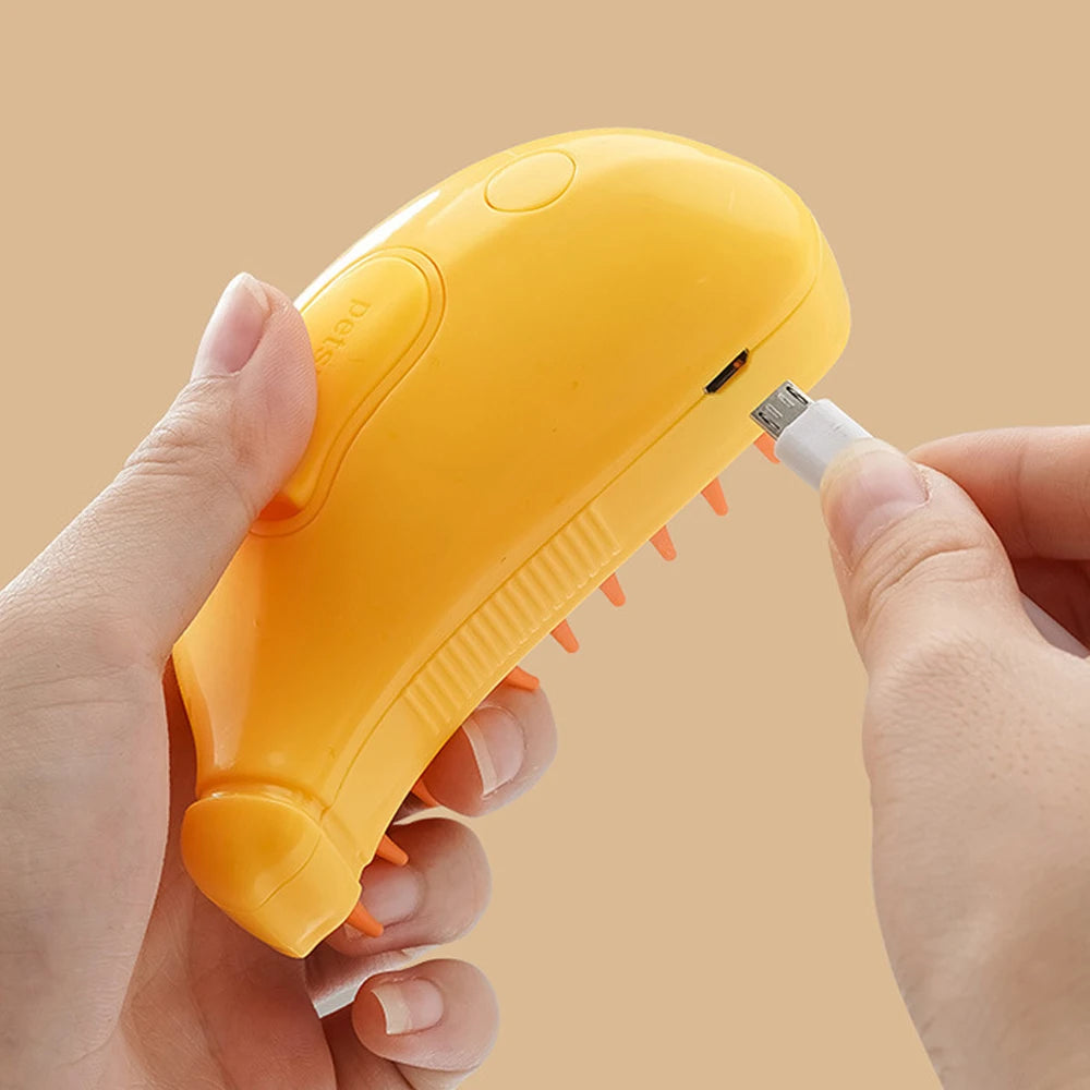 🐱 Spray Cat Brush 3-in-1 – Steamy Electric Dog & Cat Grooming Comb with Hair Removal & Massage
