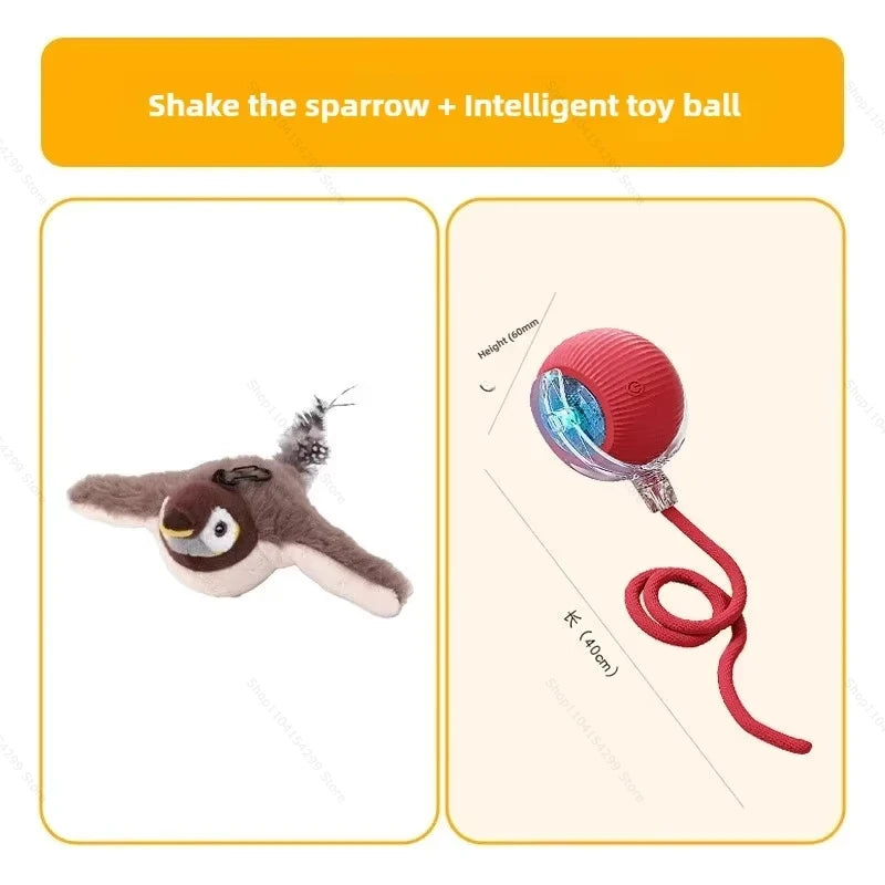 Rechargeable Flying Bird Cat Toy – Chirping & Flapping