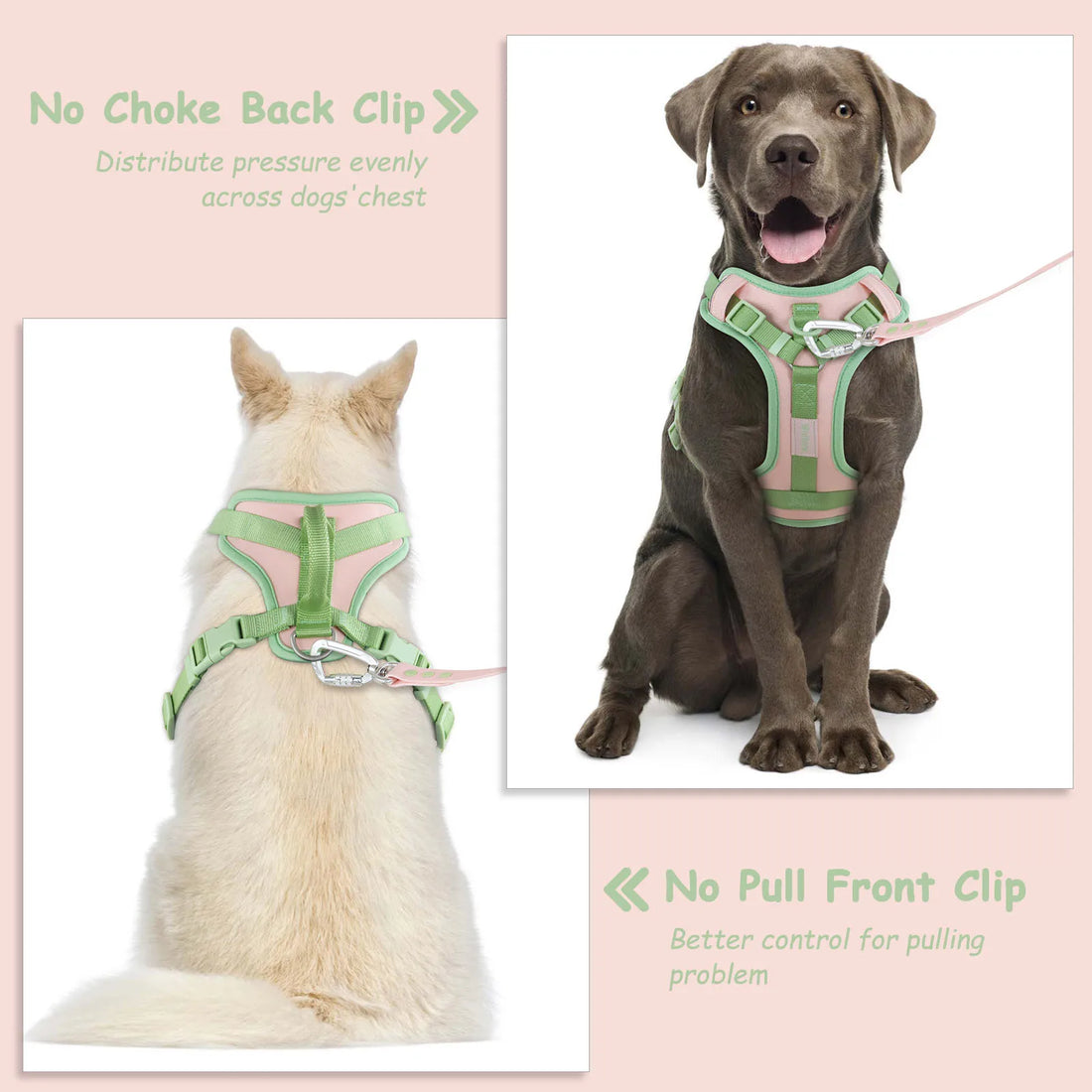 Splicing Color Dog Harness – No-Pull, Adjustable & Personalized
