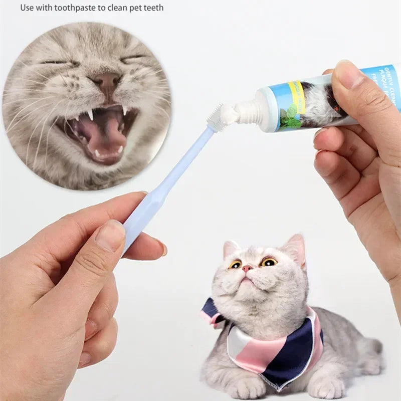 🪥 Cat Toothbrush – Soft Bristles for Gentle Teeth Cleaning | Pet Dental Care Grooming Tool