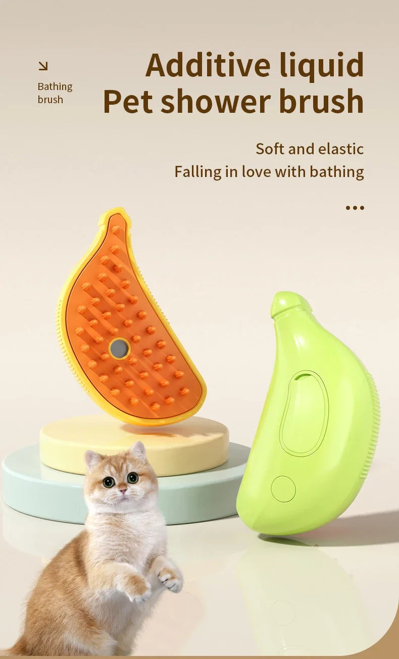🐱 Spray Cat Brush 3-in-1 – Steamy Electric Dog & Cat Grooming Comb with Hair Removal & Massage