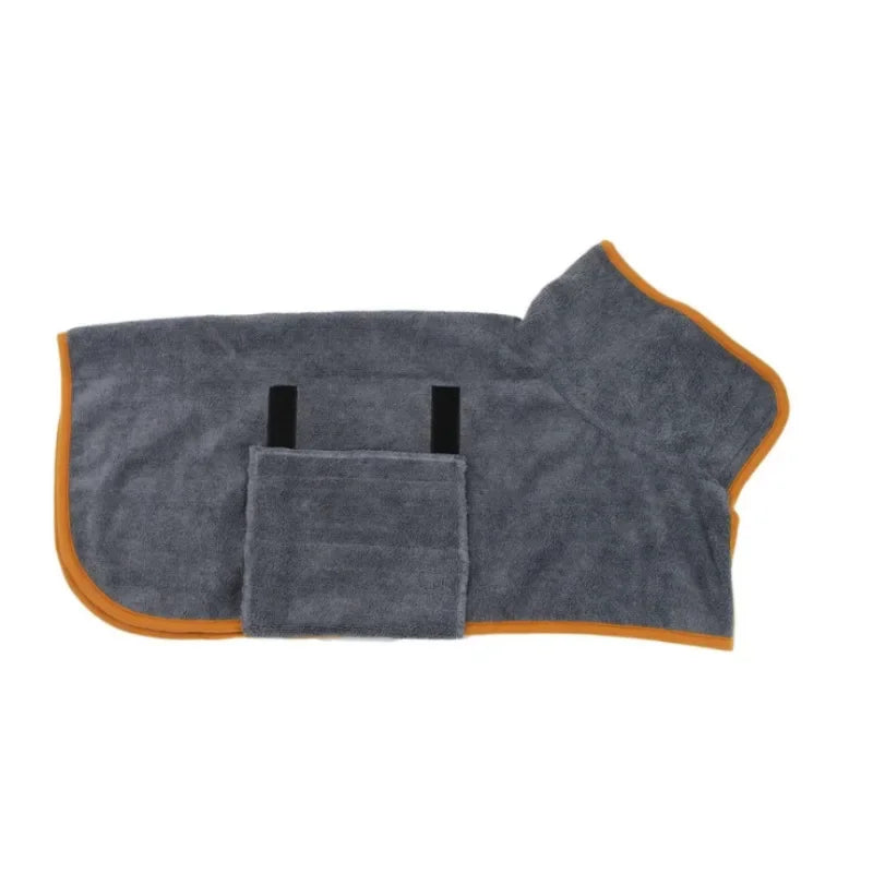 Pet Bathrobe Adjustable Towel – Super Fast-Drying Moisture Robe for Dogs (Large, Medium, Small)