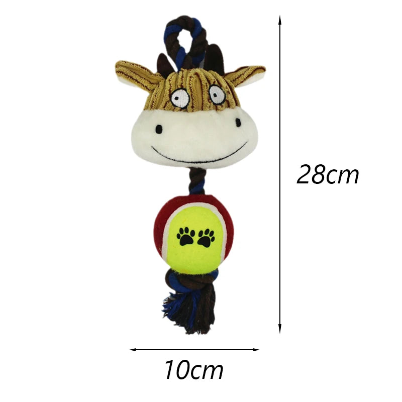 Animal Plush Squeaky Dog Toy – Cute Chew for Small Dogs 🐾🧸
