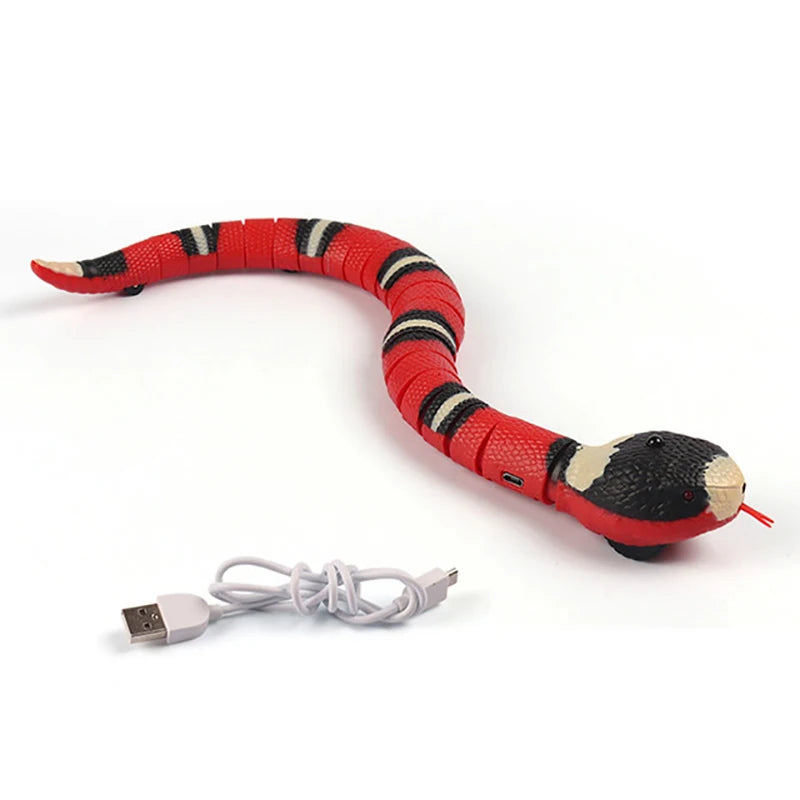 Smart Sensing Snake Cat Toy – USB Rechargeable Interactive Teaser for Cats