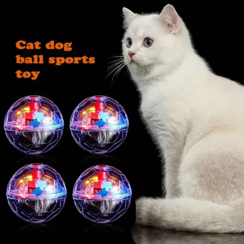 3Pcs Interactive Flashing Cat Balls – Ghost Motion & Light Hunting Pet Toy