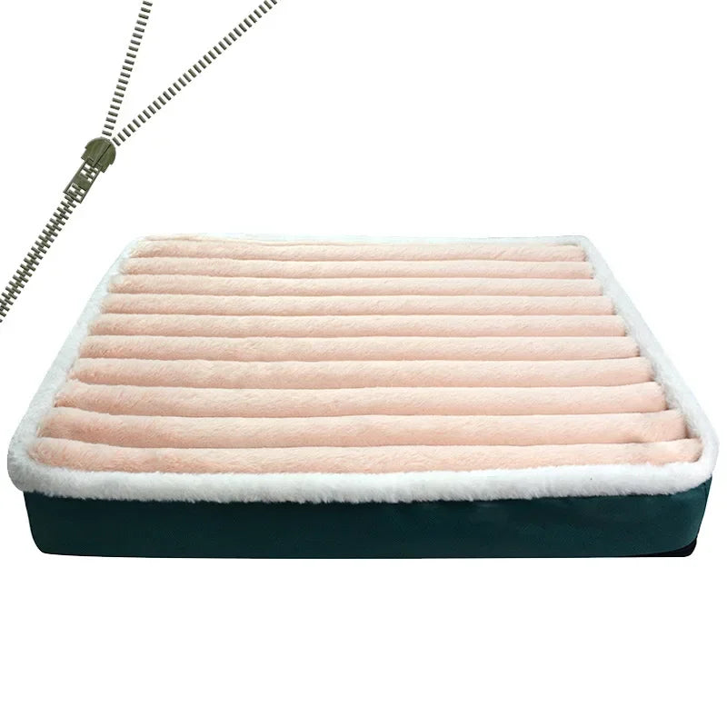 Orthopedic Plush Dog Bed with Non-Slip Bottom & Removable Washable Cover – All Sizes