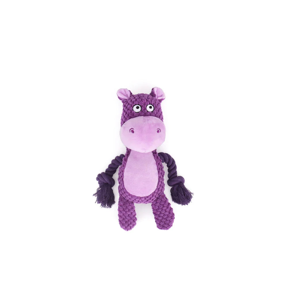 Animal Rope Plush Dog Toy – Rabbit & Monkey Squeaky Chew 🐾🧸