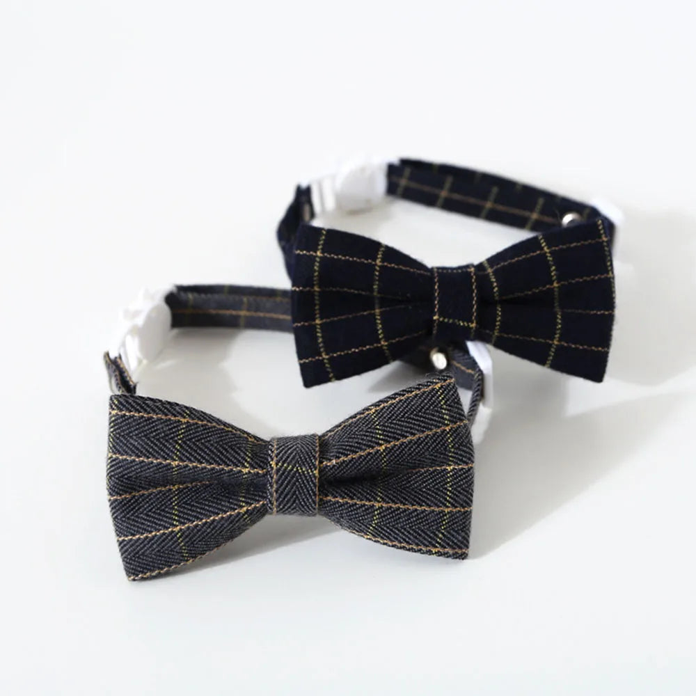 Adjustable Pet Bow Tie – Formal Breakaway Neck Tie Collar for Small Dogs & Cats