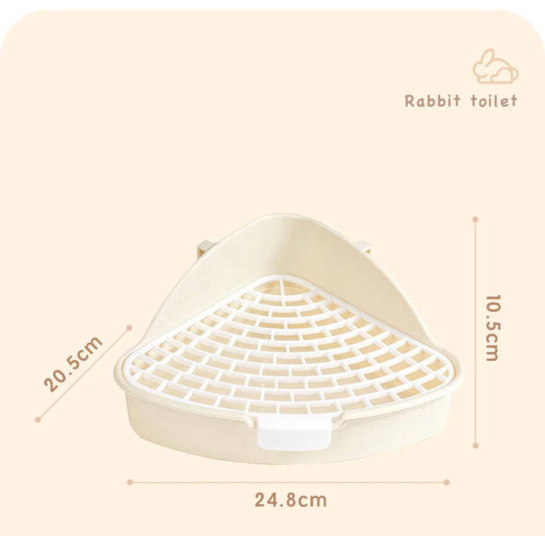 Corner Rabbit Litter Pan – Small Animal Potty Trainer for Bunnies, Ferrets, Hamsters, Guinea Pigs & More