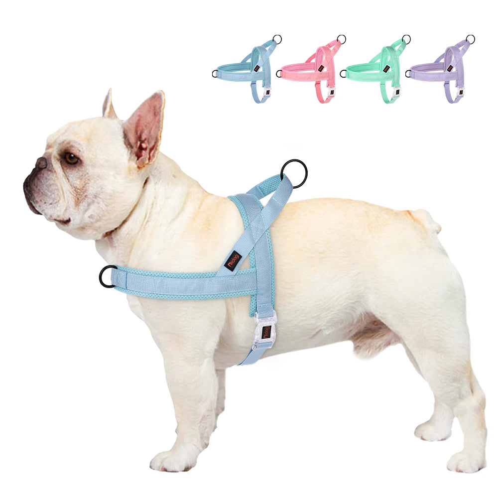 🐾 Soft No Pull Dog Harness – Padded Nylon Adjustable Vest