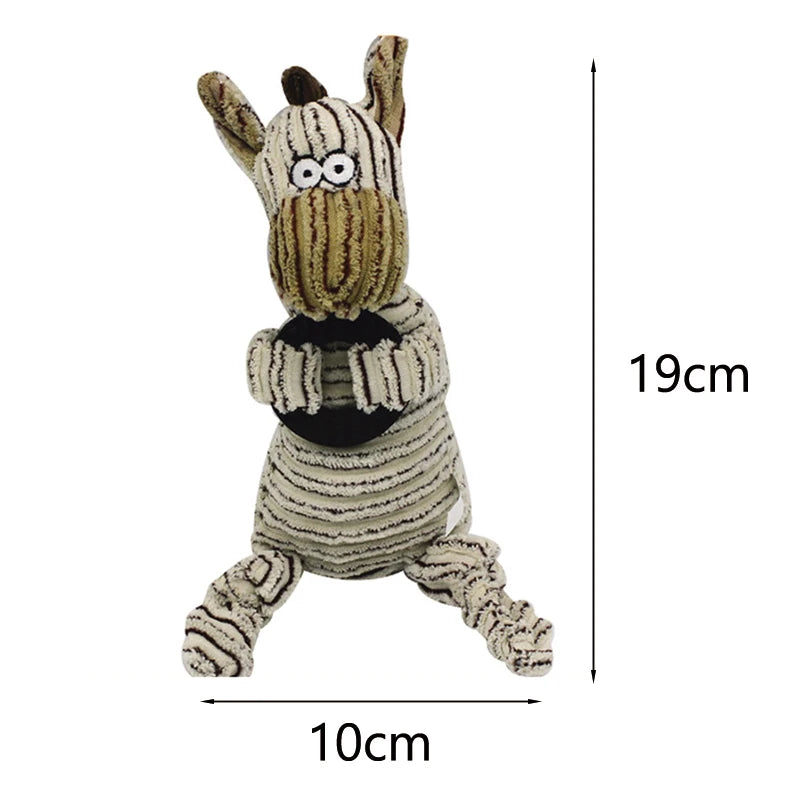 Animal Plush Squeaky Dog Toy – Cute Chew for Small Dogs 🐾🧸