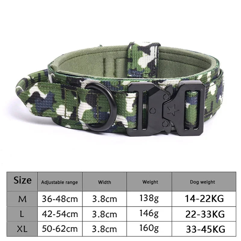 Adjustable Tactical Dog Collar & Traction Rope