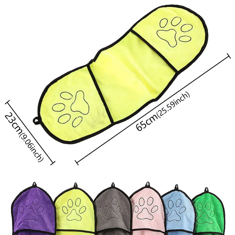 Pet Bath Towel for Cats & Dogs | Quick-Drying Absorbent Microfiber Gloves & Washcloth