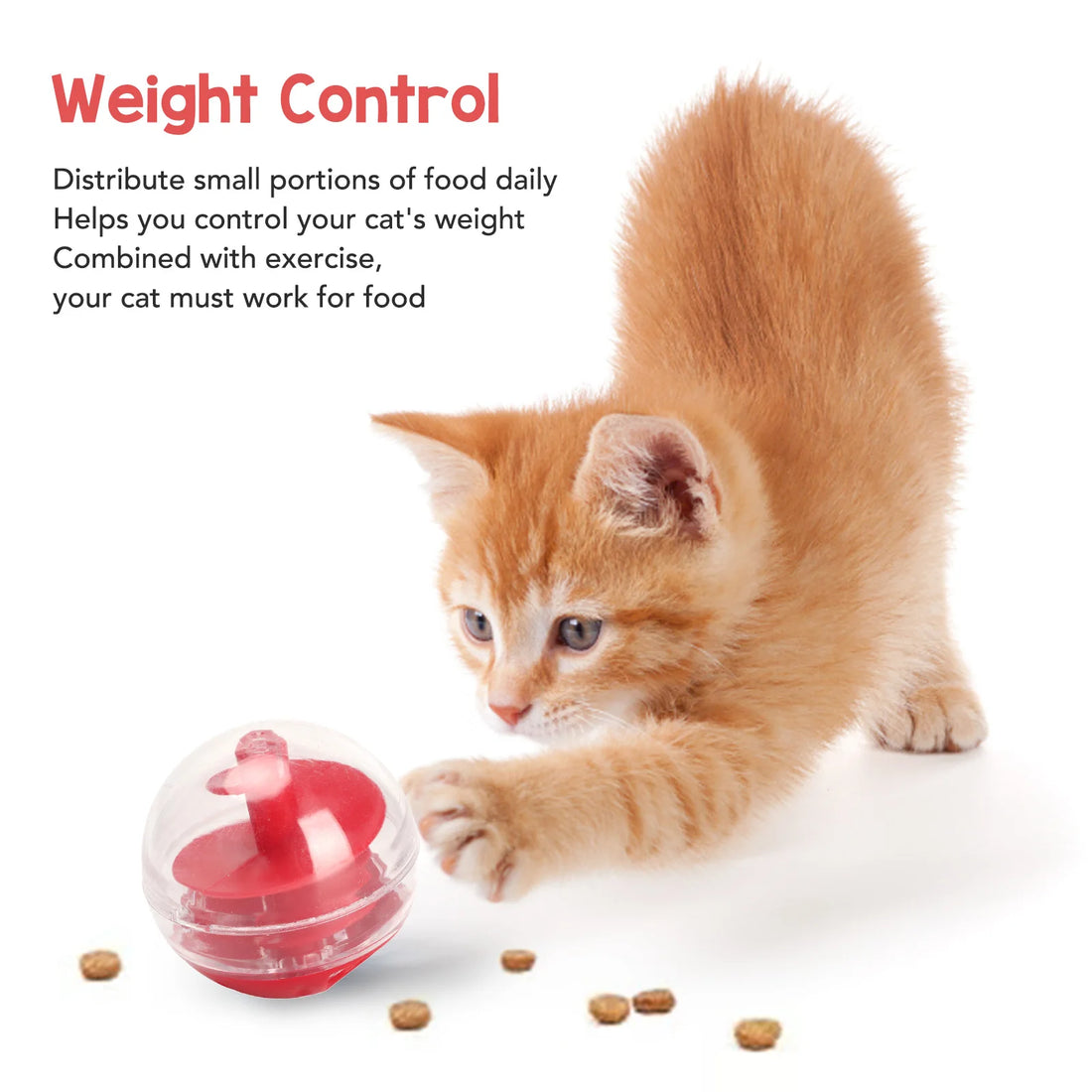🧶 Cat Treat Dispensing Puzzle Ball – Interactive Slow Feeder Toy for Kittens