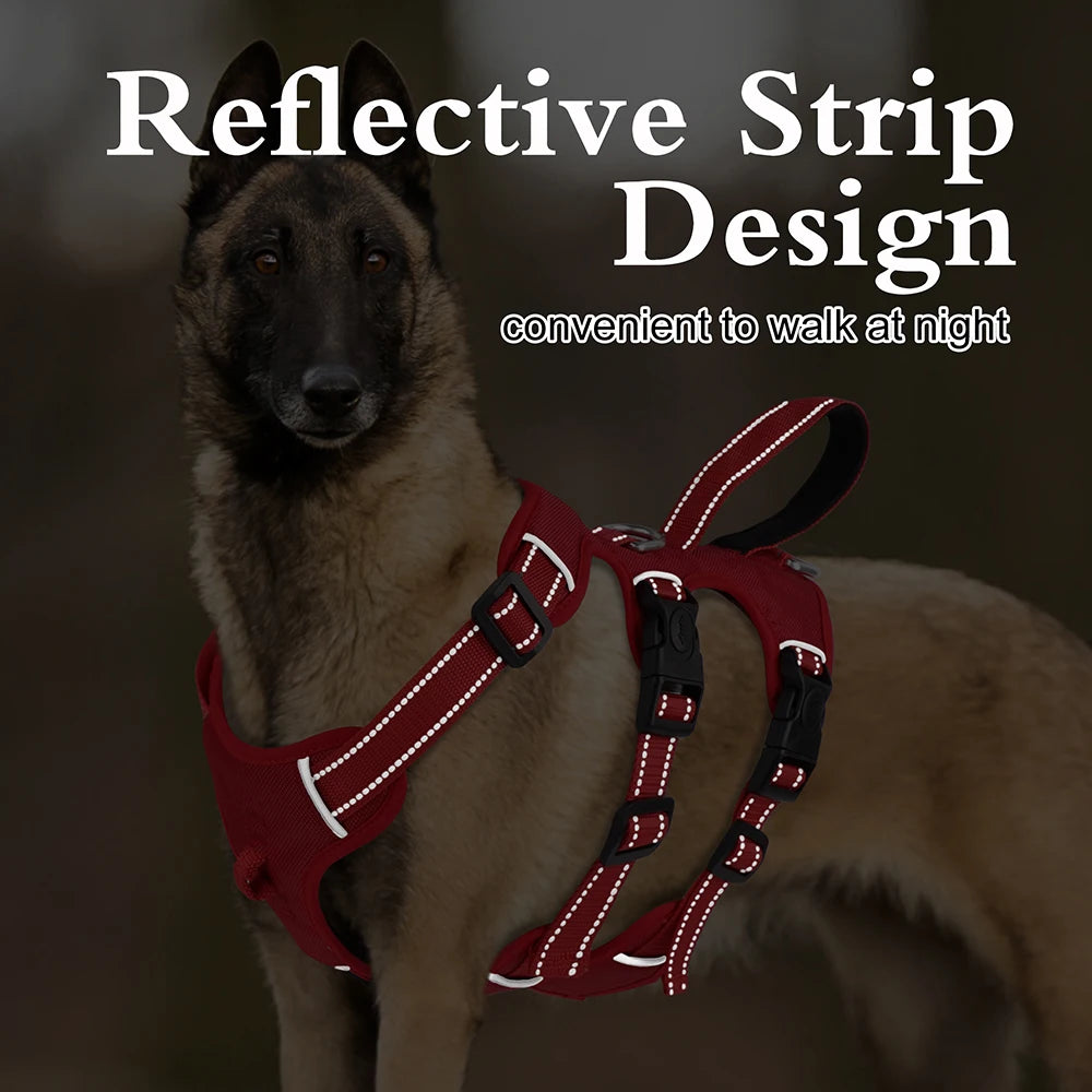 🐾 Waterproof Reflective Dog Harness – Padded & Secure for Outdoor Adventures!