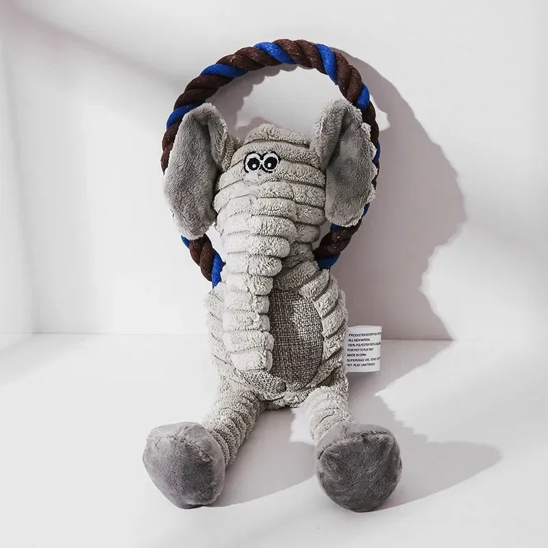 Squeaky Dog Plush Toy – Interactive Animal Chew Toy for Dogs, Teeth Cleaning Pet Toy