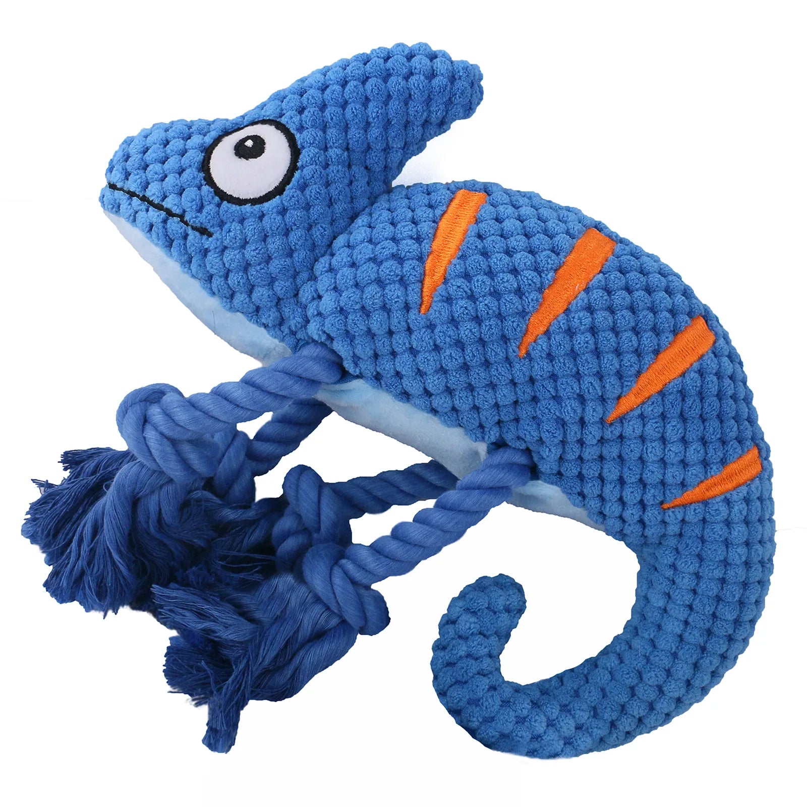 Chameleon Plush Dog Toy – Squeaky, Bite-Resistant Chew 🦎🐾