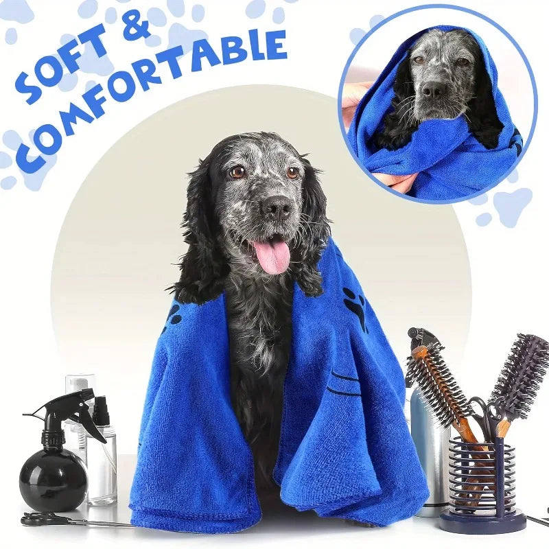 Quick-Dry Microfiber Pet Towel – Soft Absorbent Bath Towel for Dogs & Cats