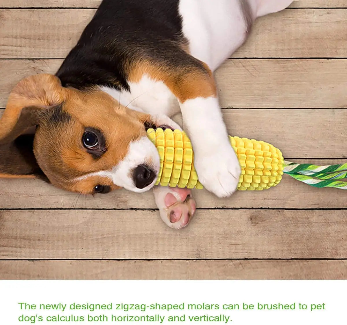 Corn Dog Chew Toys – Toothbrush Style for Aggressive Chewers, Teeth Cleaning & Interactive Play (Medium/Large Breeds)