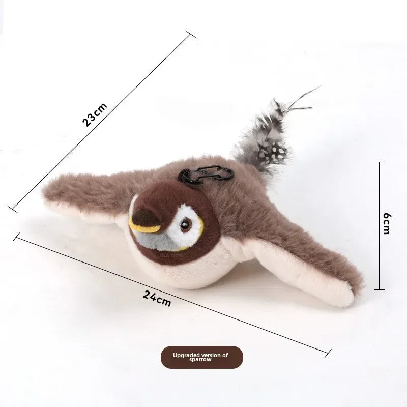 🐦 Hot Cat Interactive Electric Bird Toy – USB Rechargeable with Catnip