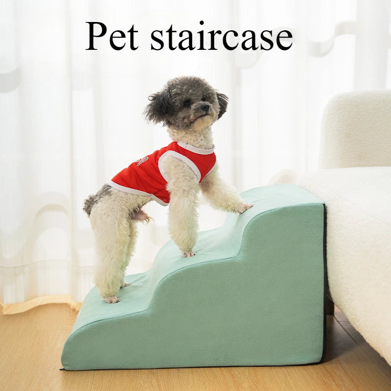 Pet Ramp Stairs – 2/3 Step Dog & Cat Ladder with Washable Cover
