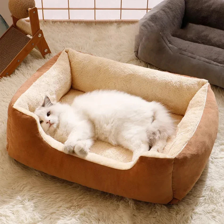 Cozy Cat & Dog Bed – Soft Pet Cushion House for Cats & Small Dogs, Basket-Style Pet Habitat