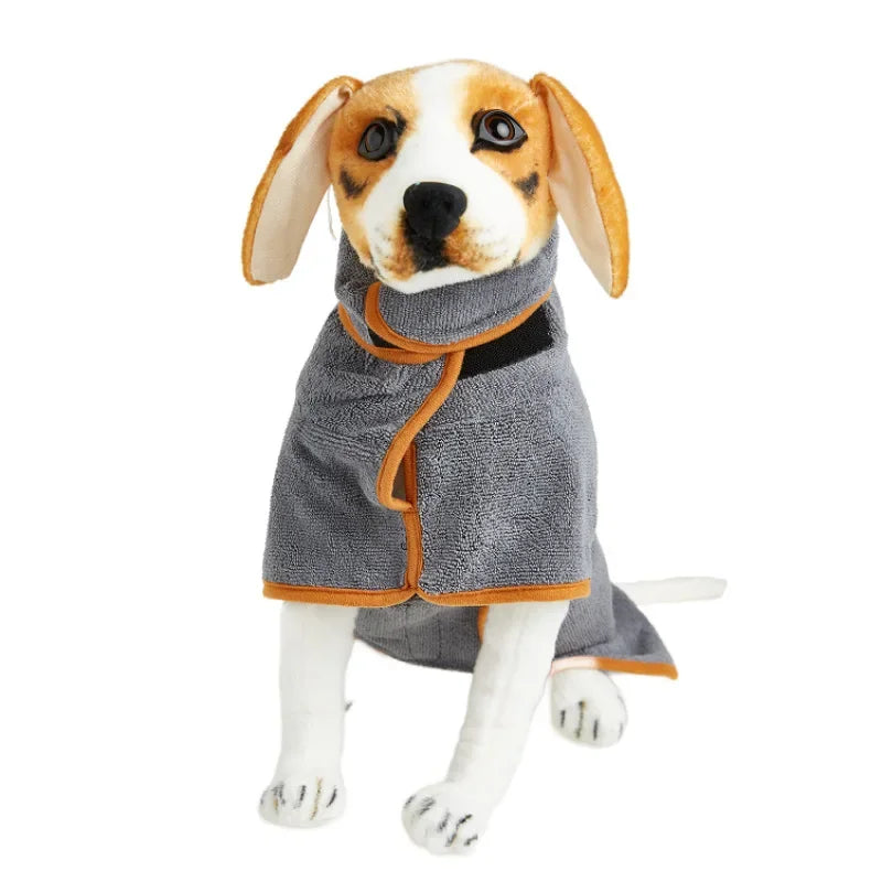 Pet Bathrobe Adjustable Towel – Super Fast-Drying Moisture Robe for Dogs (Large, Medium, Small)
