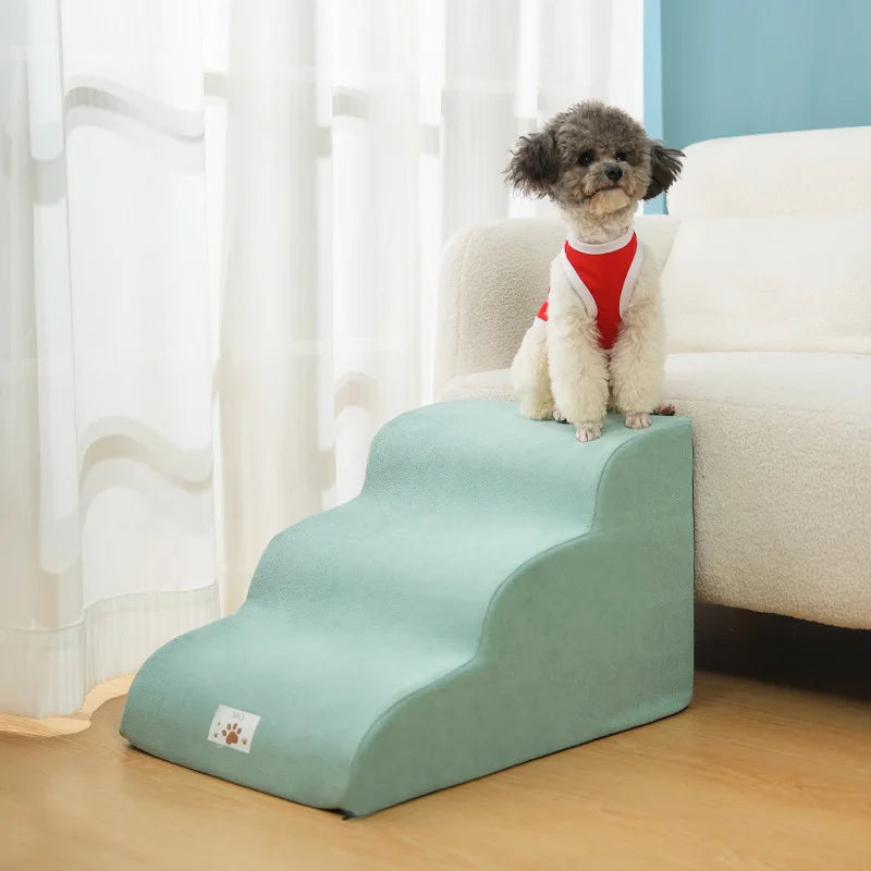 Pet Ramp Stairs – 2/3 Step Dog & Cat Ladder with Washable Cover