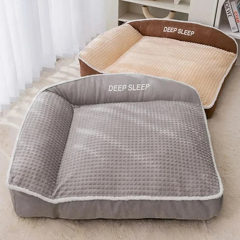 Warm Holiday Pet Bed – Winter Dog & Cat Sofa Bed for Halloween & Christmas