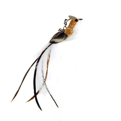 Hands-Free Bird & Feather Cat Wand – Suction Cup Interactive Toy with Bell