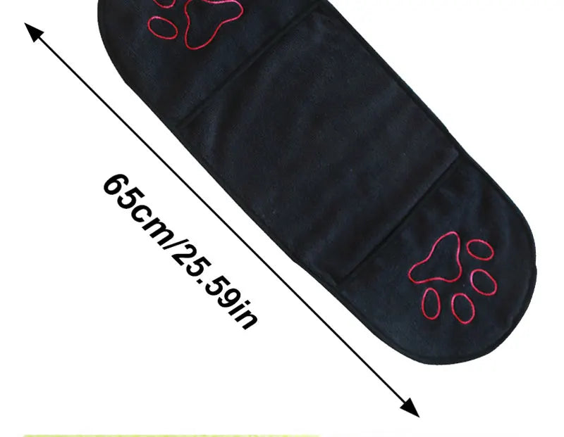 🛁 Ultra-Absorbent Pet Bath Towel – Soft Microfiber Robe for Dogs & Cats