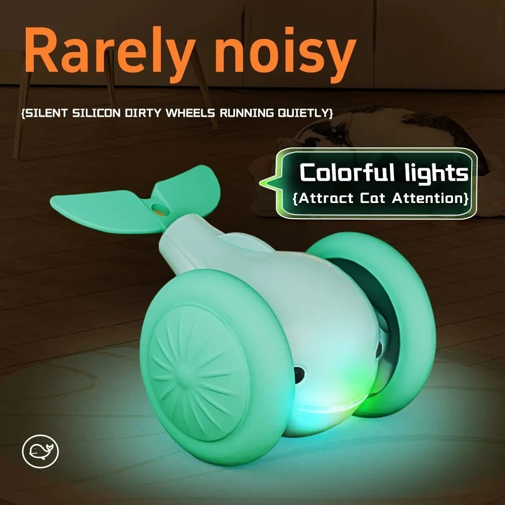 Interactive Electric Whale Cat Toy – Automatic Teaser Car with Obstacle Avoidance for Kittens