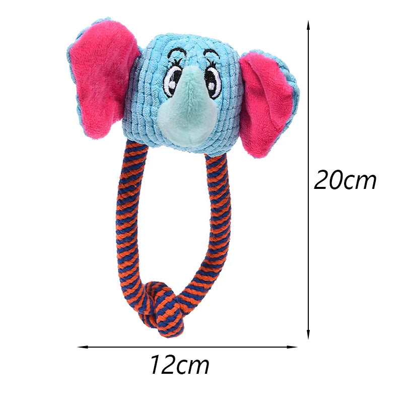 Animal Plush Squeaky Dog Toy – Cute Chew for Small Dogs 🐾🧸