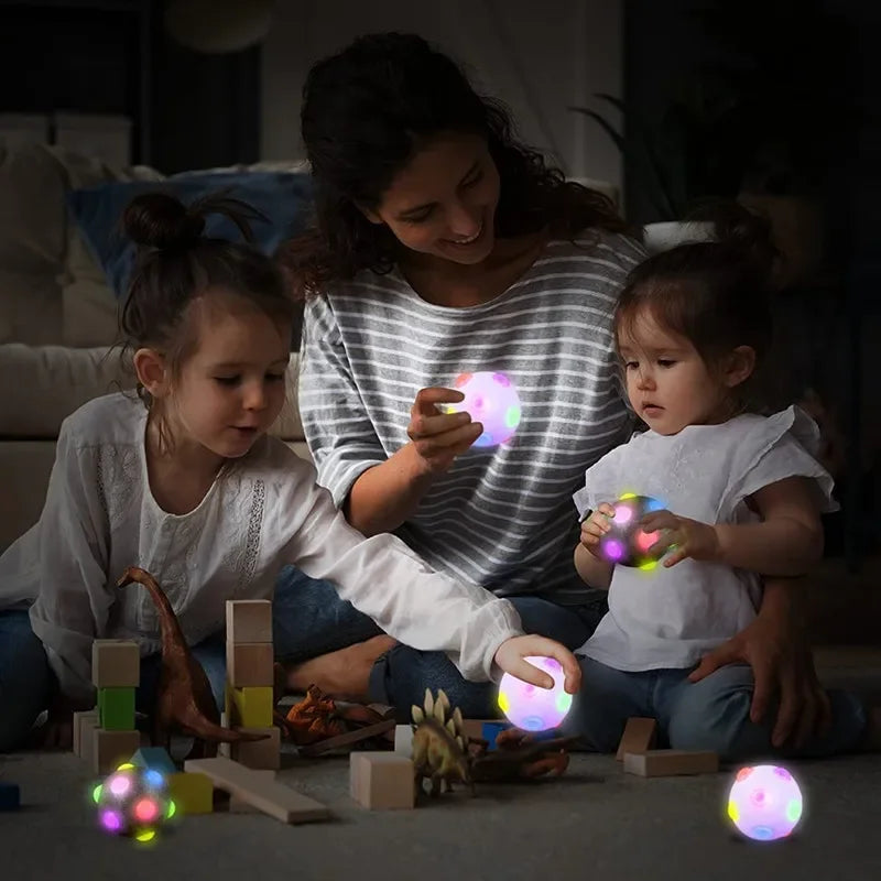 LED Glowing Ball Dog Toy – Flashing Elastic Light Ball for Puppies, Small Dogs & Cats